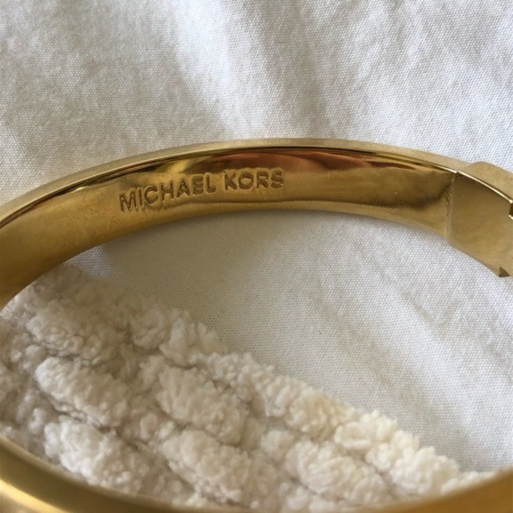 Michael Kors Gold Tassel Hinge Bangle - Picture 4 of 8